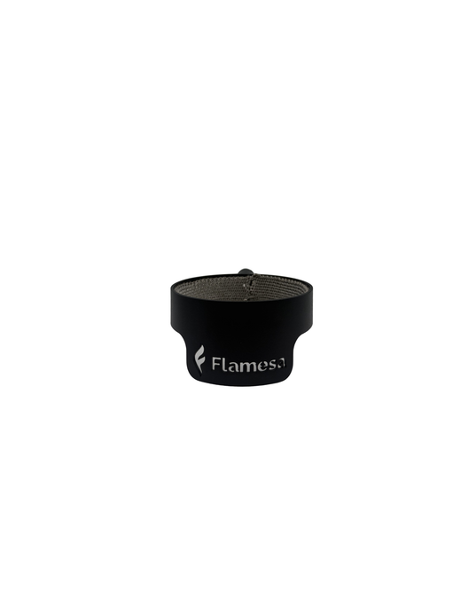 Glassrørholder med logo | Flare & Lumina pelletsdrevne terrassevarmere | Flamesa®