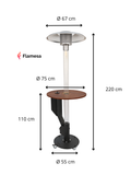 pelletskamin sylinder glass – Flamesa Solaro utendørs – foto 8